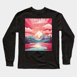 Canada Valentine's Day Vintage Retro 3 Long Sleeve T-Shirt